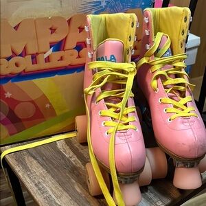 Impala Pink and yellow Roller Skates size 7